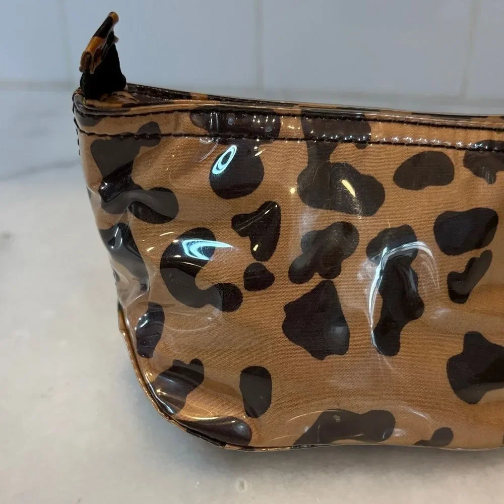 Kate Spade Travel Bag Ocelot Leopard Cheetah Animal Print Cosmetic Case Pouch